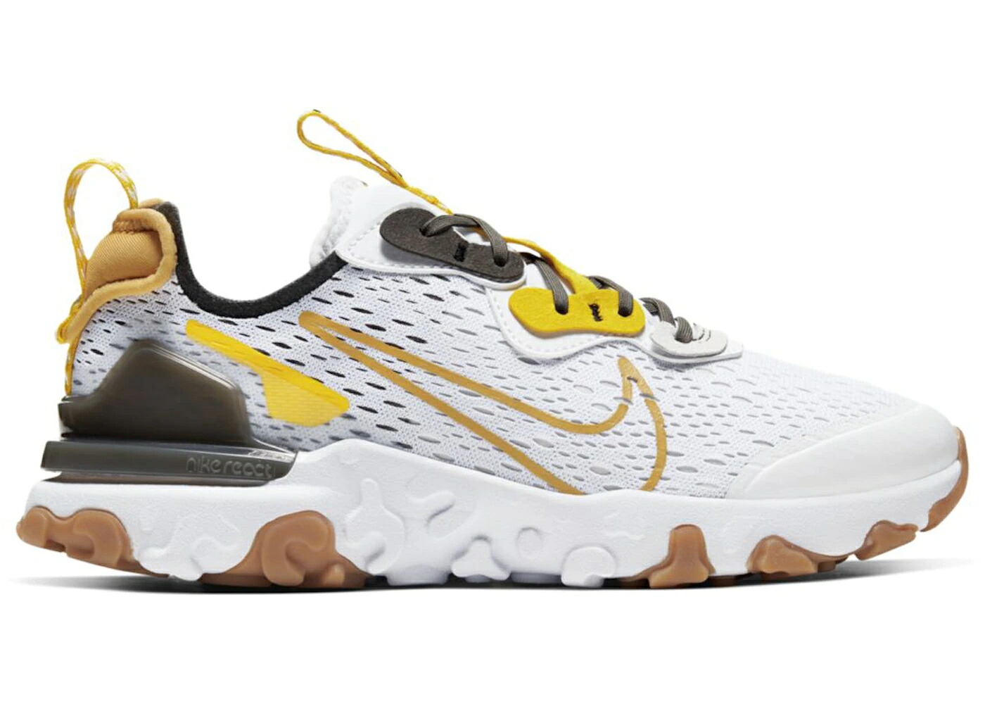ナイキ リアクト 白色 ホワイト 灰色 グレー ジュニア キッズ NIKE REACT VISION WHITE HONEYCOMB (GS) / WHITE IRON GREY VAST GREY ベビー マタニティ スニーカー|スニケス
