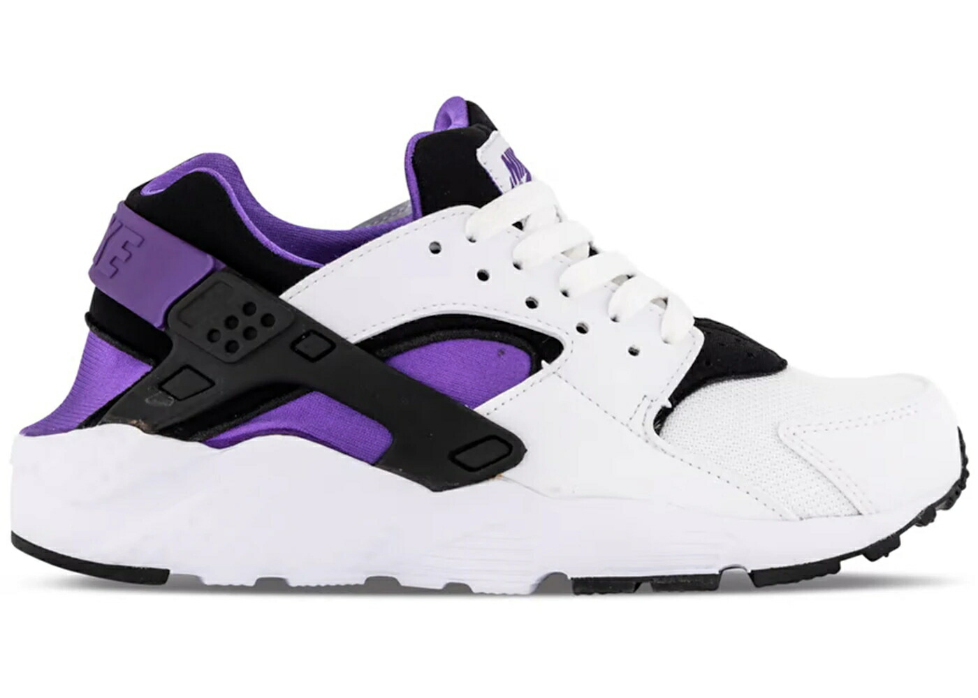 ナイキ ハラチ 白色 ホワイト 紫 パープル 黒色 ブラック ジュニア キッズ NIKE AIR HUARACHE HYPER GRAPE (GS) / WHITE PURPLE PUNCH BLACK ベビー マタニティ スニーカー｜スニケス