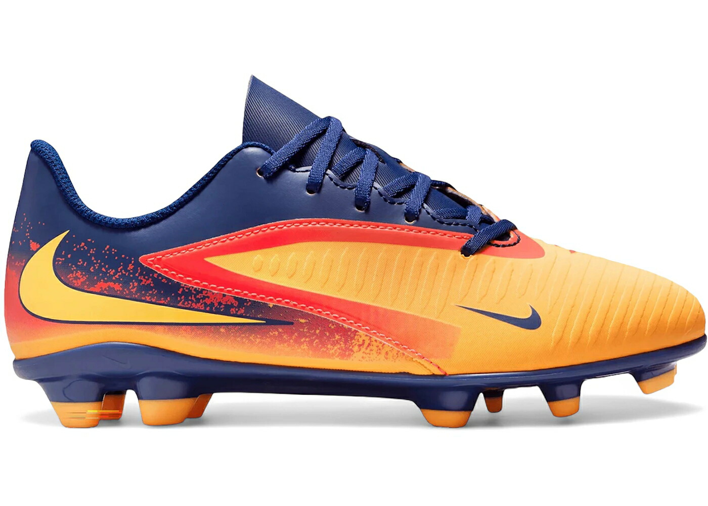 ナイキ クラブ レーザー 橙 オレンジ 青色 ブルー ジュニア キッズ NIKE PHANTOM 6 LOW CLUB FG ERLING HAALAND PRECISION UNDER PRESSURE (GS) / LASER ORANGE BLUE VOID LEMON ベビー マタニティ スニーカー