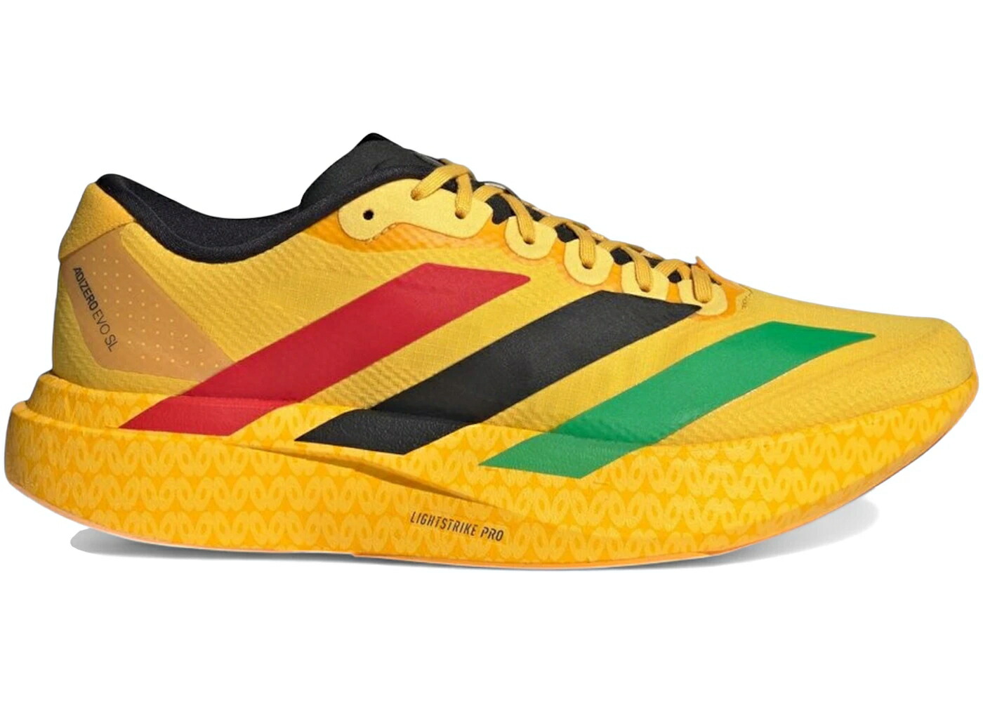 アディダス アディゼロ ゴールド コア 黒色 ブラック ピュア スニーカー メンズ ADIDAS ADIZERO EVO SL BOB MARLEY BOLD GOLD / BOLD GOLD CORE BLACK PURE RUBY 43,940円