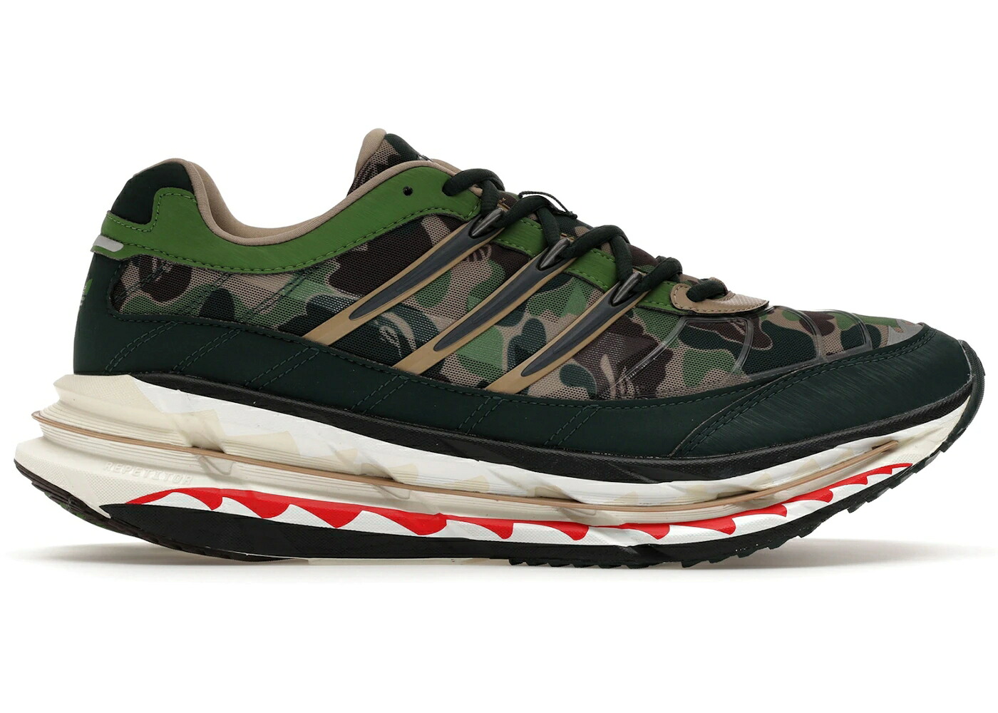 アディダス 緑 グリーン カモ柄 白色 ホワイト スニーカー メンズ ADIDAS ADISTAR HRMY BAPE GREEN CAMO / HEMP IRON METALLIC OFF WHITE