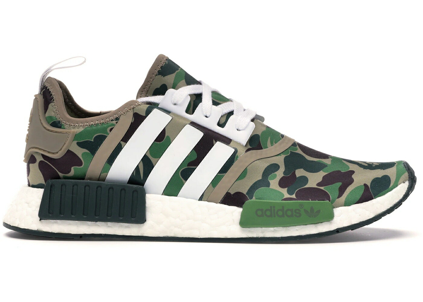 アディダス オリーブ 家鴨柄 スニーカー メンズ ADIDAS NMD R1 BAPE OLIVE CAMO /