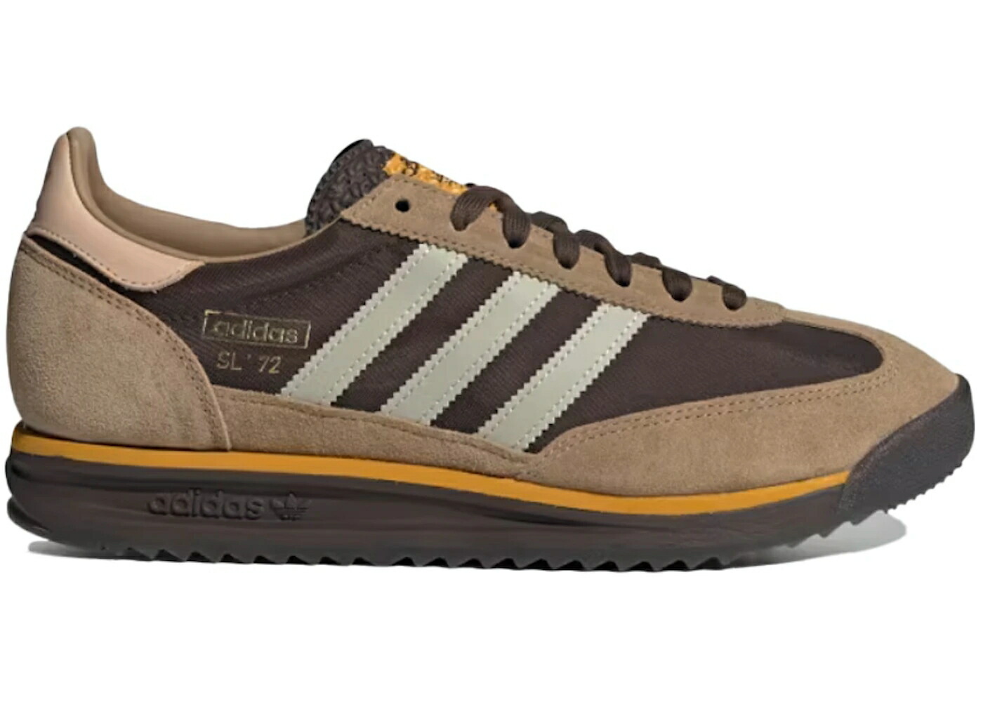 アディダス 赤銅色 赤銅色 薄墨色 薄墨色 黄味がかった 黄色 スニーカー メンズ ADIDAS SL 72 RS BROWN PUTTY GREY / BROWN PUTTY GREY PRELOVED YELLOW