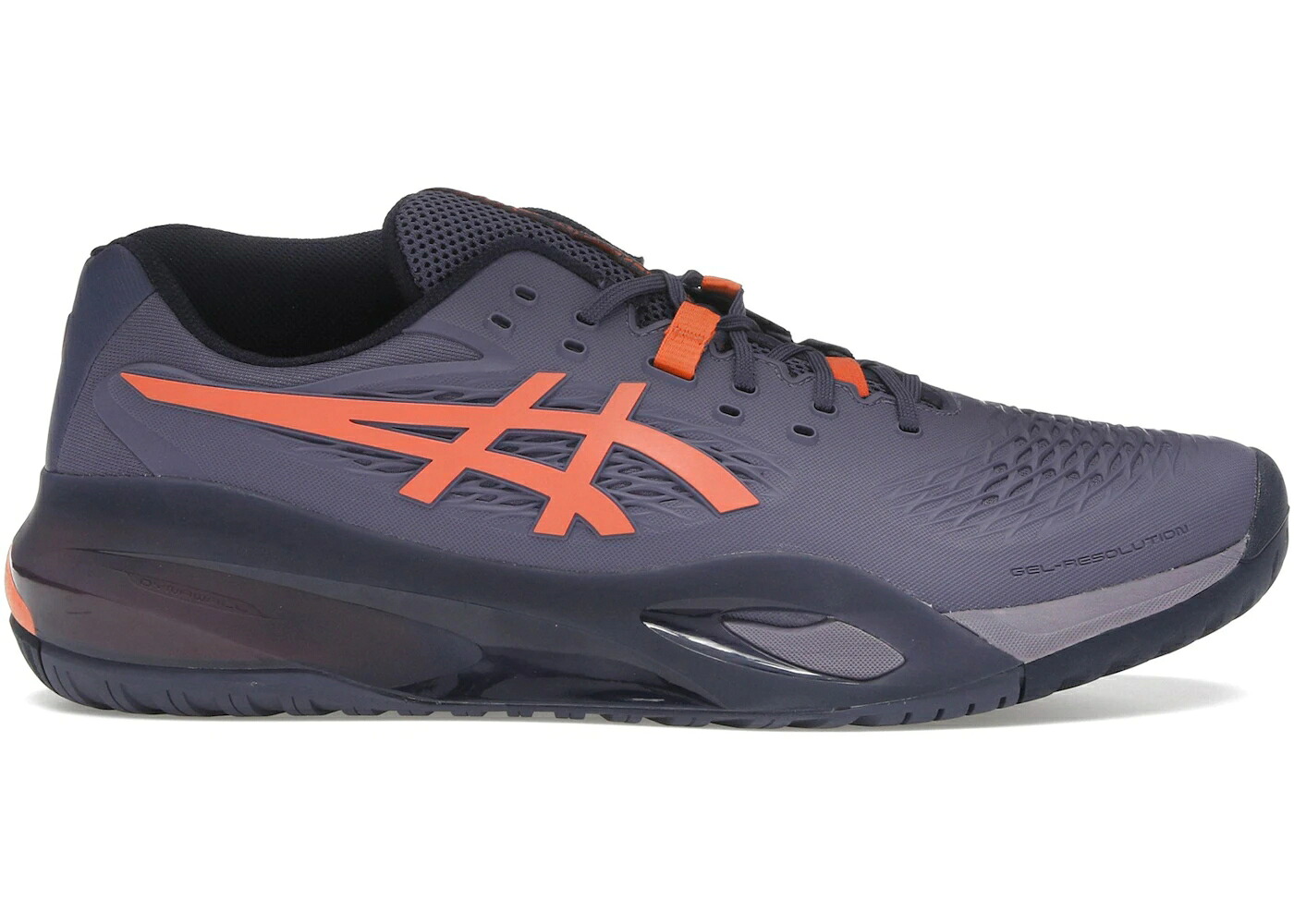 アシックス 紫 パープル 橙 オレンジ スニーカー メンズ ASICS GEL-RESOLUTION X GREYISH PURPLE NOVA ORANGE / GREYISH PURPLE NOVA ORANGE