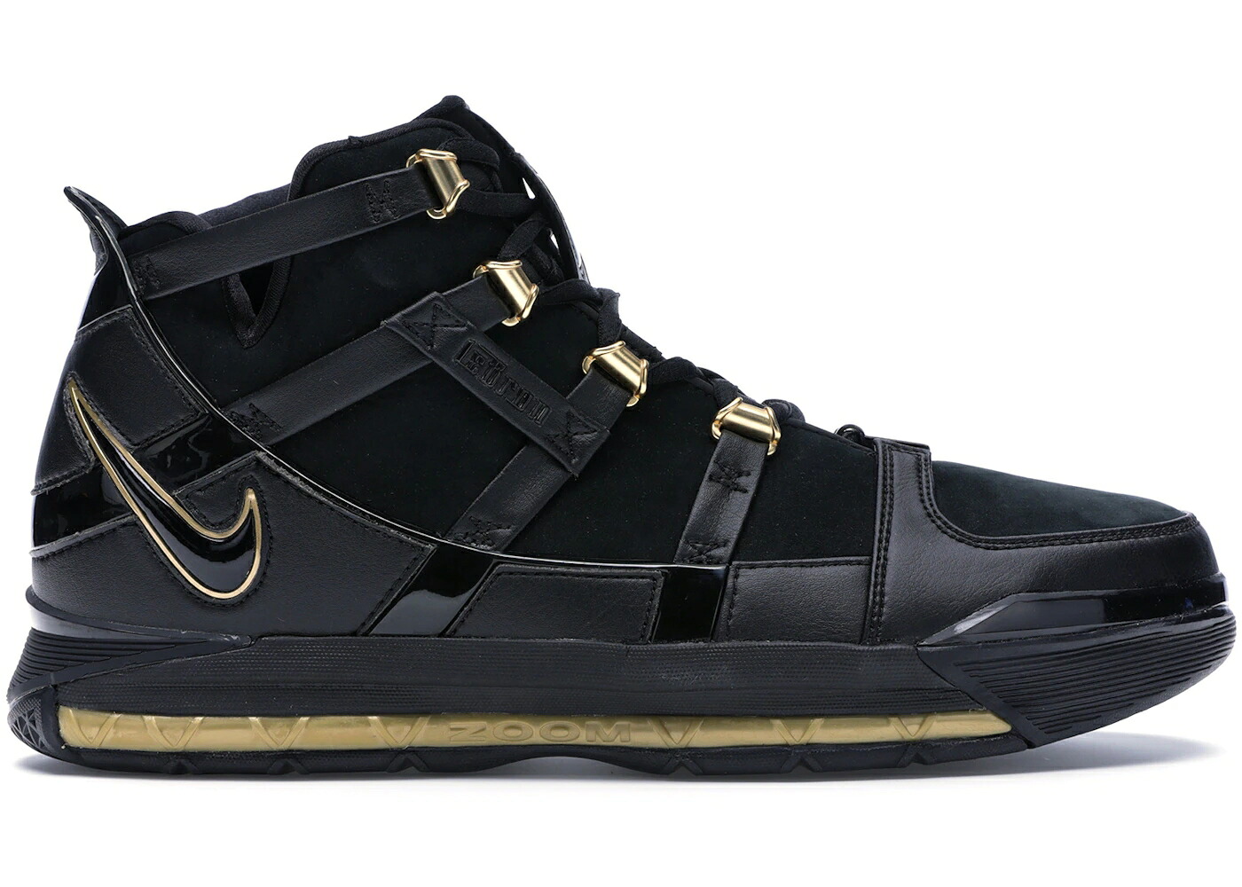 ナイキ レブロン 望遠レンズ 黒いこと 黒いこと ゴールド スニーカー メンズ NIKE LEBRON ZOOM 3 BLACK METALLIC GOLD / BLACK BLACK METALLIC GOLD