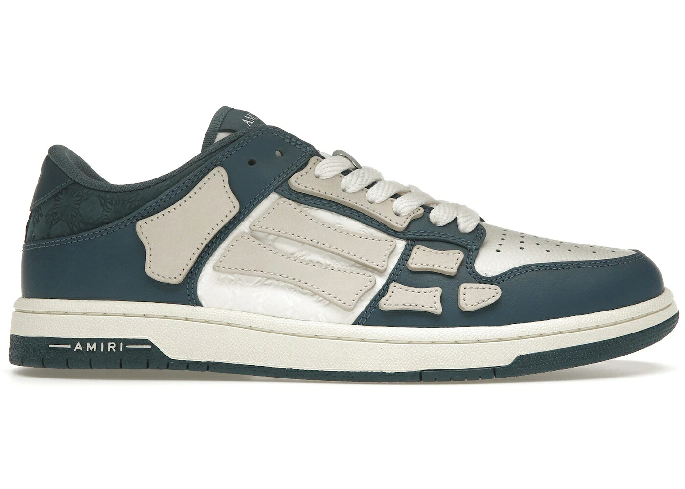 アミリ ビンテージ ヴィンテージ 青み 青色 スニーカー メンズ AMIRI SKEL TOP LOW VINTAGE BLUE QUAD MONOGRAM DEBOSSED / VINTAGE BLUE