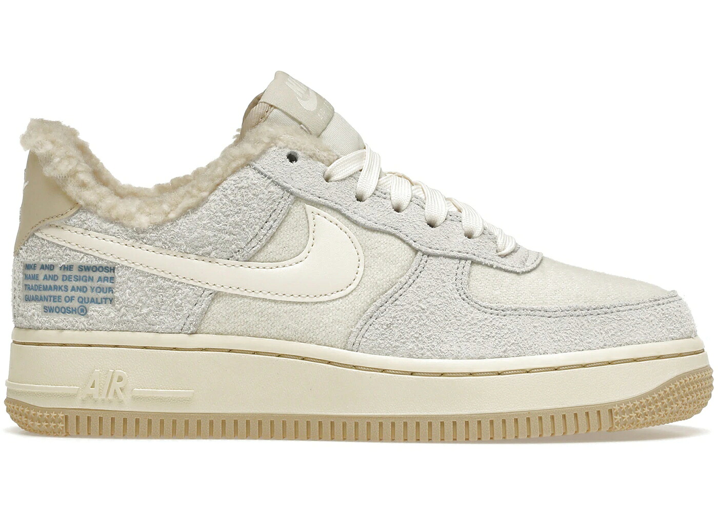 ナイキ エアフォース '07 スニーカー レディース NIKE AIR FORCE 1 LOW LV8 SHERPA PHOTON DUST / PHOTON DUST CASHMERE RATTAN PALE