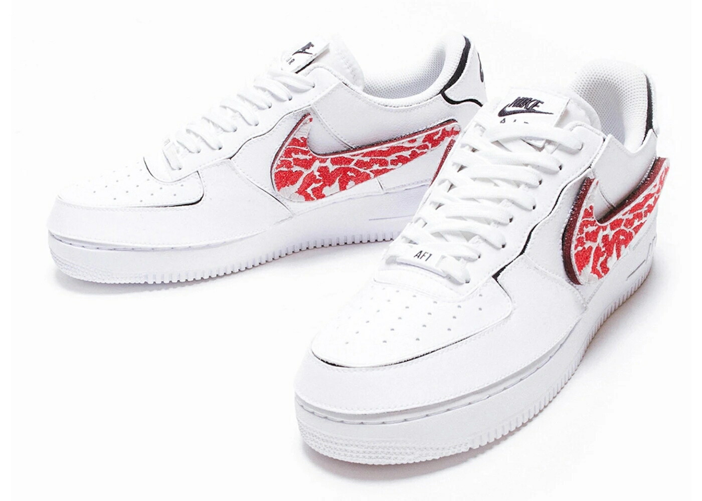 ナイキ ベイト 白いこと 白いこと 赤 赤いこと 空軍 スニーカー メンズ NIKE AIR FORCE 1 LOW BAIT WAGYU / WHITE WHITE RED
