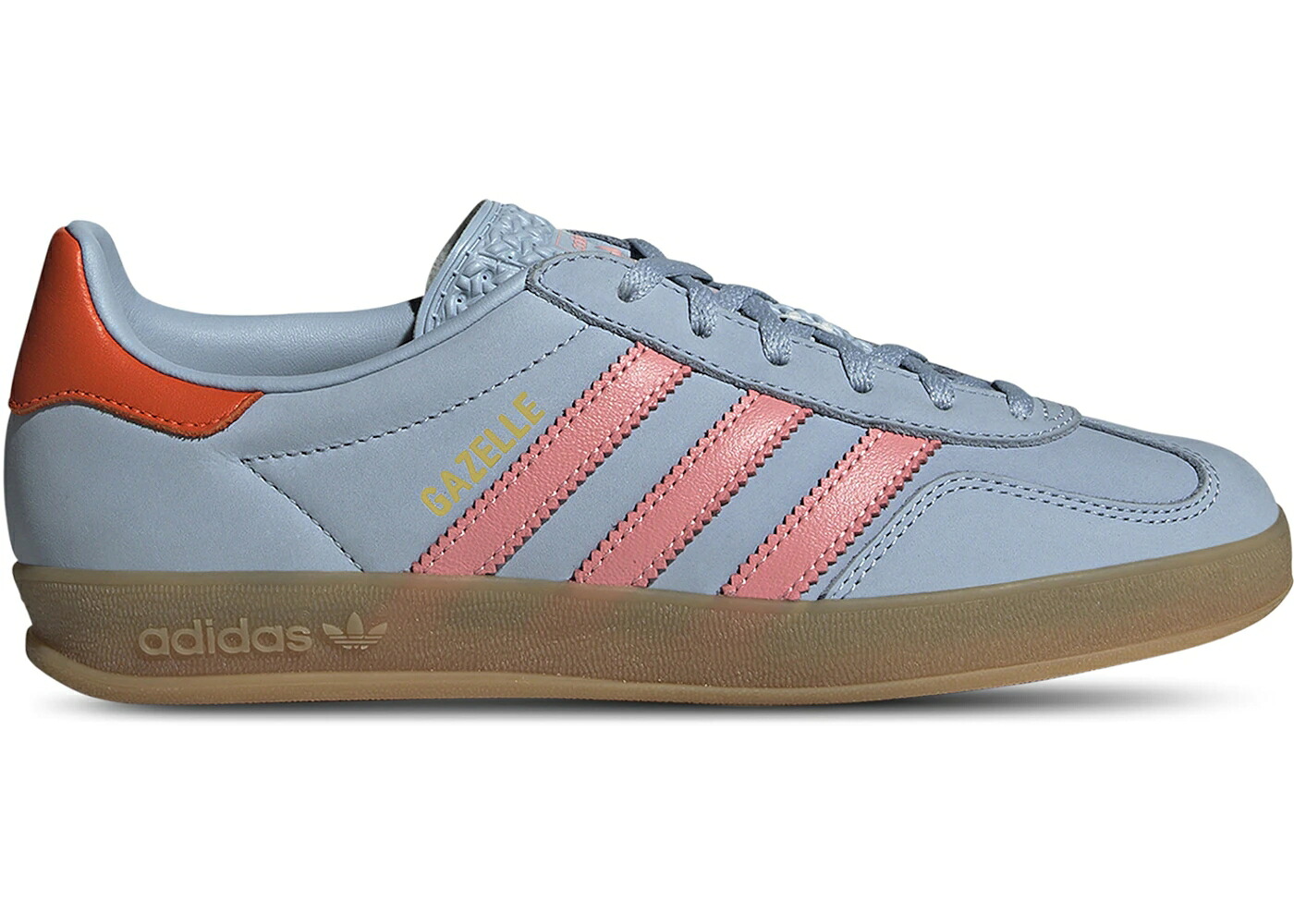 アディダス ガゼル 青味 青み 橙 オレンジ色 WOMEN\u0027S スニーカー レディース ADIDAS GAZELLE INDOOR WONDER BLUE SOLAR ORANGE GUM (WOMEN\u0027S) / WONDER BLUE SOLAR ORANGE GUM
