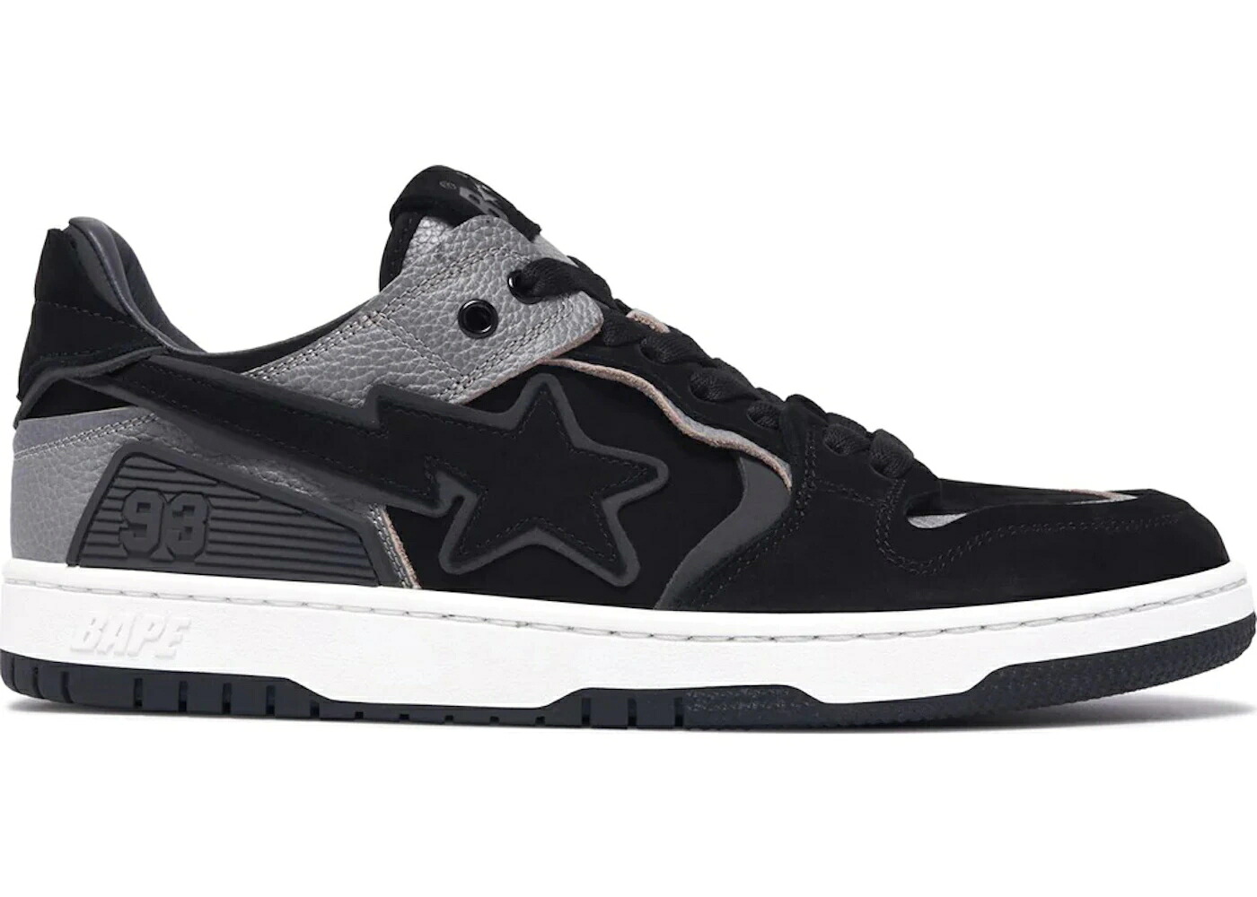 ベイプ 黒いこと 黒いこと 薄墨色 薄墨色 #6 スニーカー メンズ BAPE A BATHING APE SK8 STA BLACK / BLACK GREY