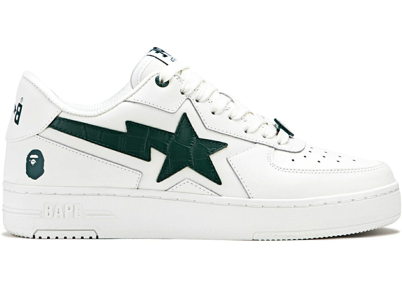 ベイプ アイコン 白いこと 白いこと 緑 緑であること #1 スニーカー メンズ BAPE A BATHING APE STA ICON WHITE GREEN CROC /