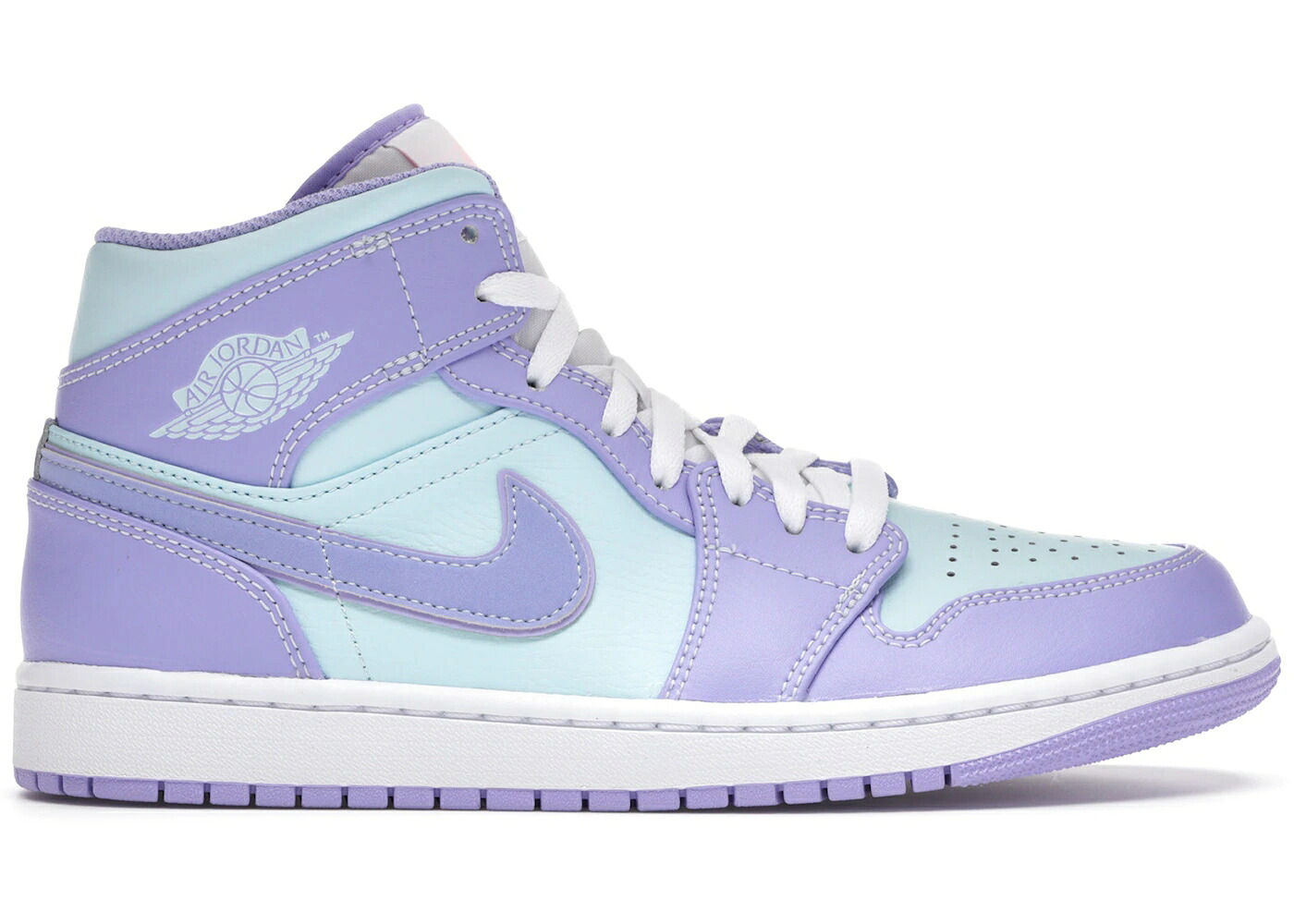 ナイキ ジョーダン ミッド 紫 パープル アクア 白いこと 白いこと スニーカー メンズ JORDAN 1 MID PURPLE AQUA / PURPLE AQUA WHITE