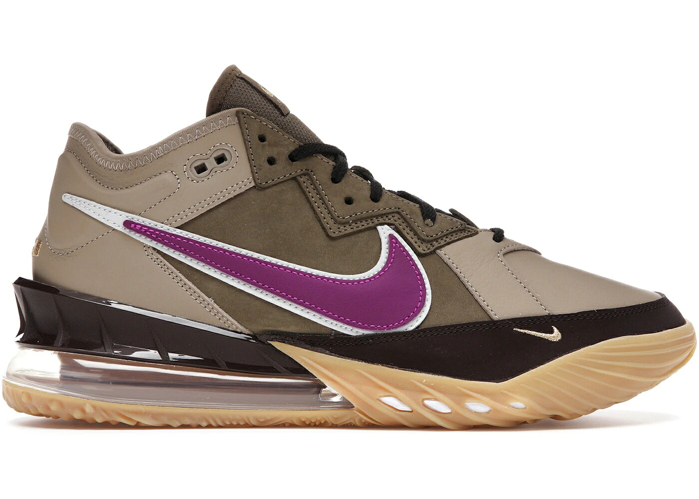 ナイキ レブロン カーキ ゴールド スニーカー メンズ NIKE LEBRON 18 LOW ATMOS VIOTECH / KHAKI DARK MOCHA METALLIC GOLD