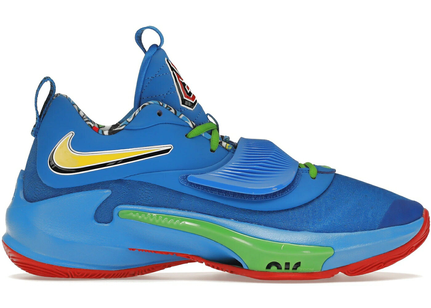 ナイキ ズーム 青色 ブルー 黒色 ブラック 白色 ホワイト ズームフリーク スニーカー メンズ NIKE ZOOM FREAK 3 NRG UNO BLUE / PHOTO BLUE BLACK WHITE