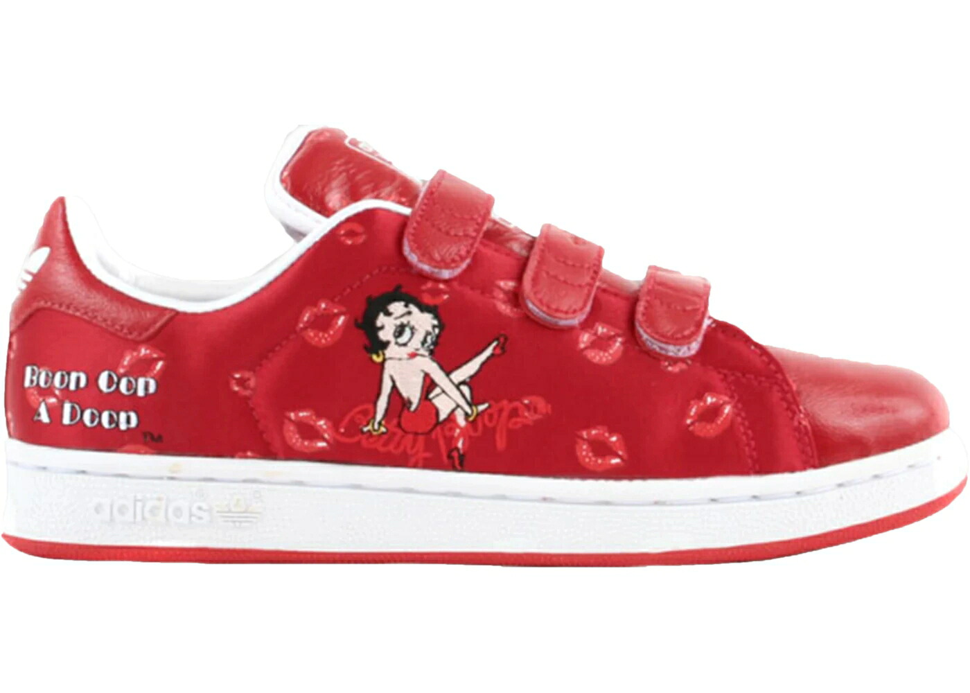 アディダス 赤 レッド 黒色 ブラック スタンスミス WOMEN'S スニーカー レディース ADIDAS STAN SMITH 2 CF R4 BETTY BOOP (WOMEN'S) / UNIVERSITY RED POPPY BLACK｜スニケス