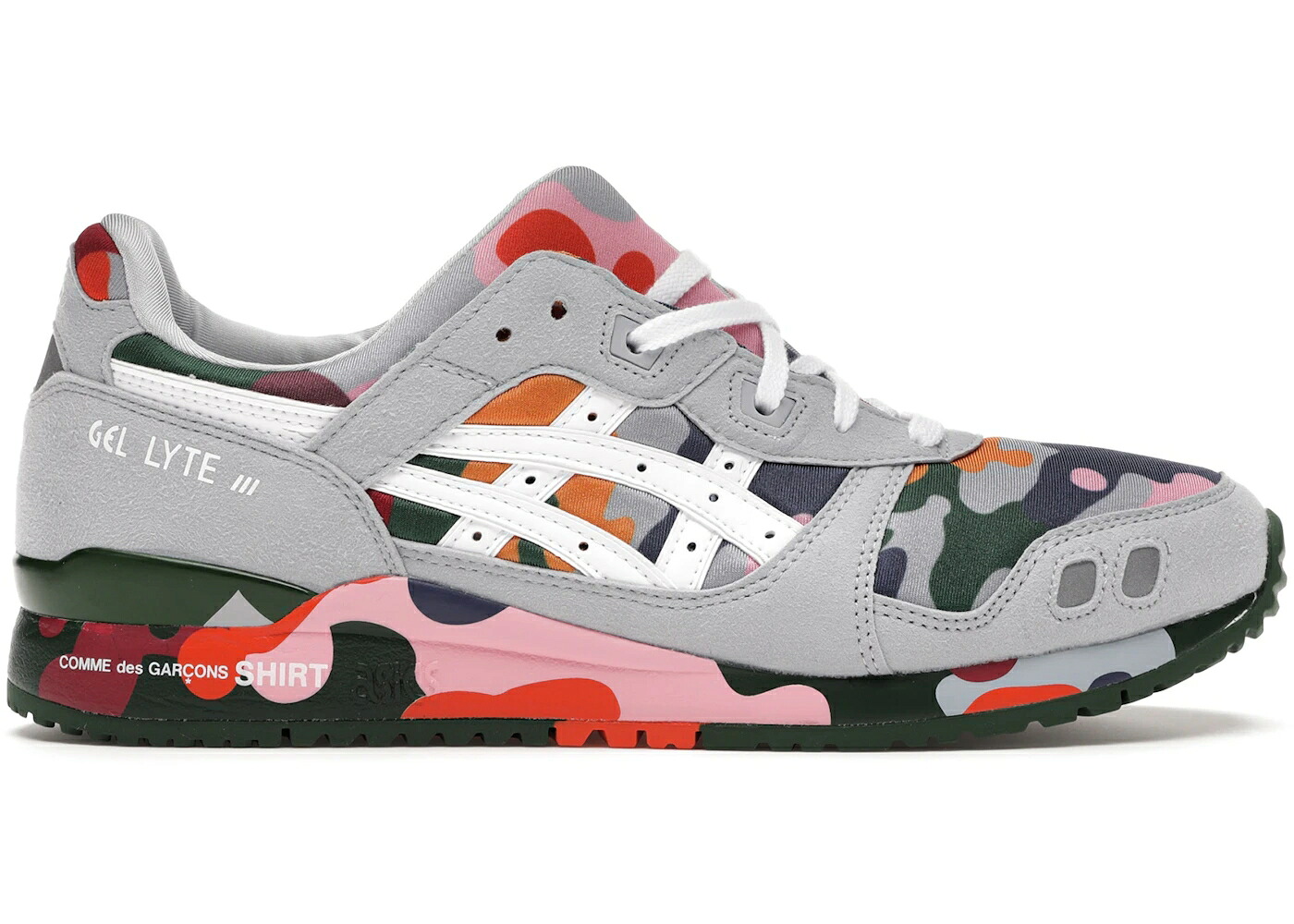 アシックス 先だつもの点火装置 薄墨色 薄墨色 コムデ給仕 スニーカー メンズ ASICS GEL-LYTE III COMME DES GARCONS SHIRT / GREY MULTI