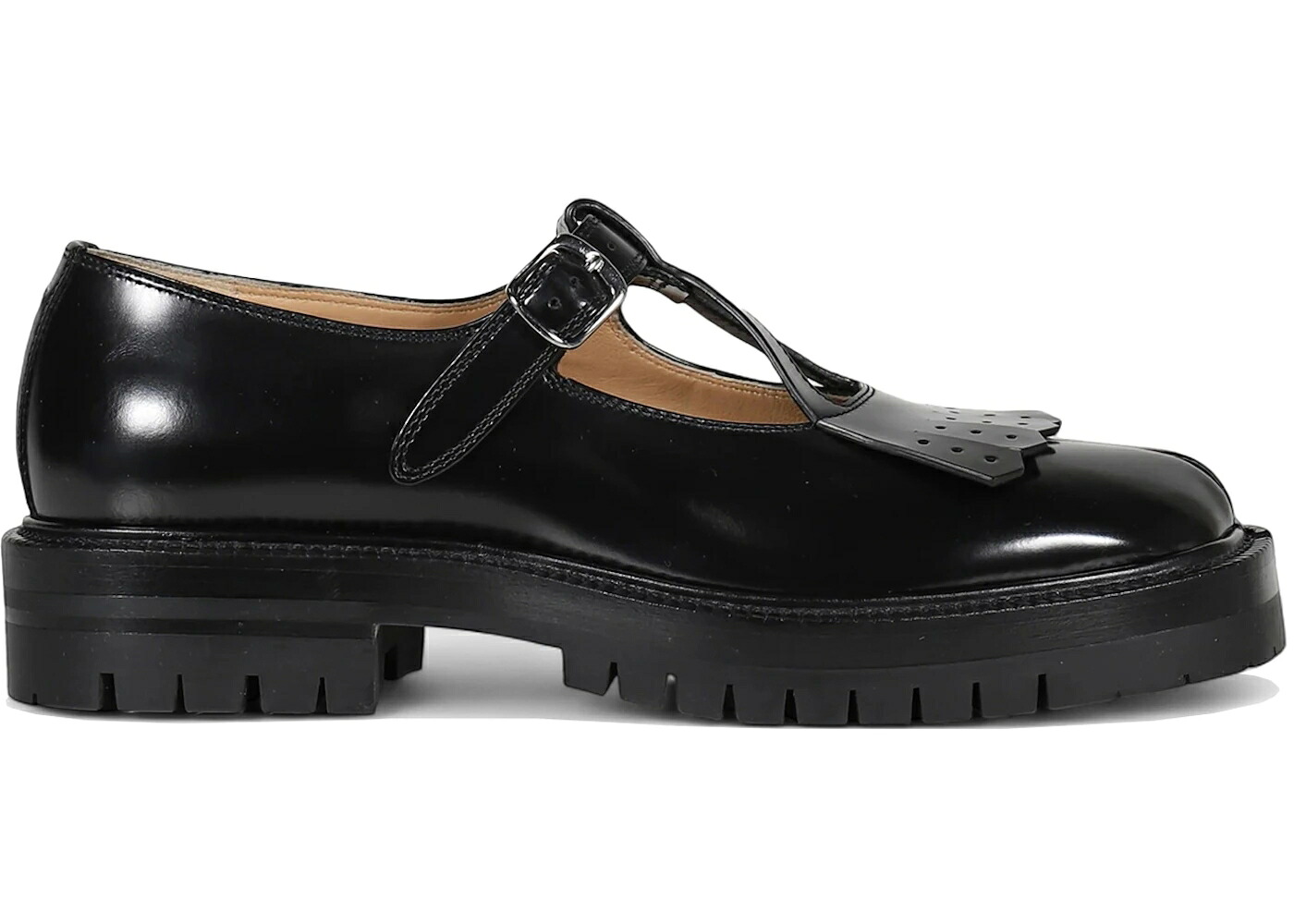 メゾンマルジェラ 置き目毛革 スニーカー 黒いこと 黒いこと WOMEN\u0027S スニーカー レディース MAISON MARGIELA MAISON MARGIELA TABI COUNTY MARY JANE LOAFER BLACK (WOMEN\u0027S) /