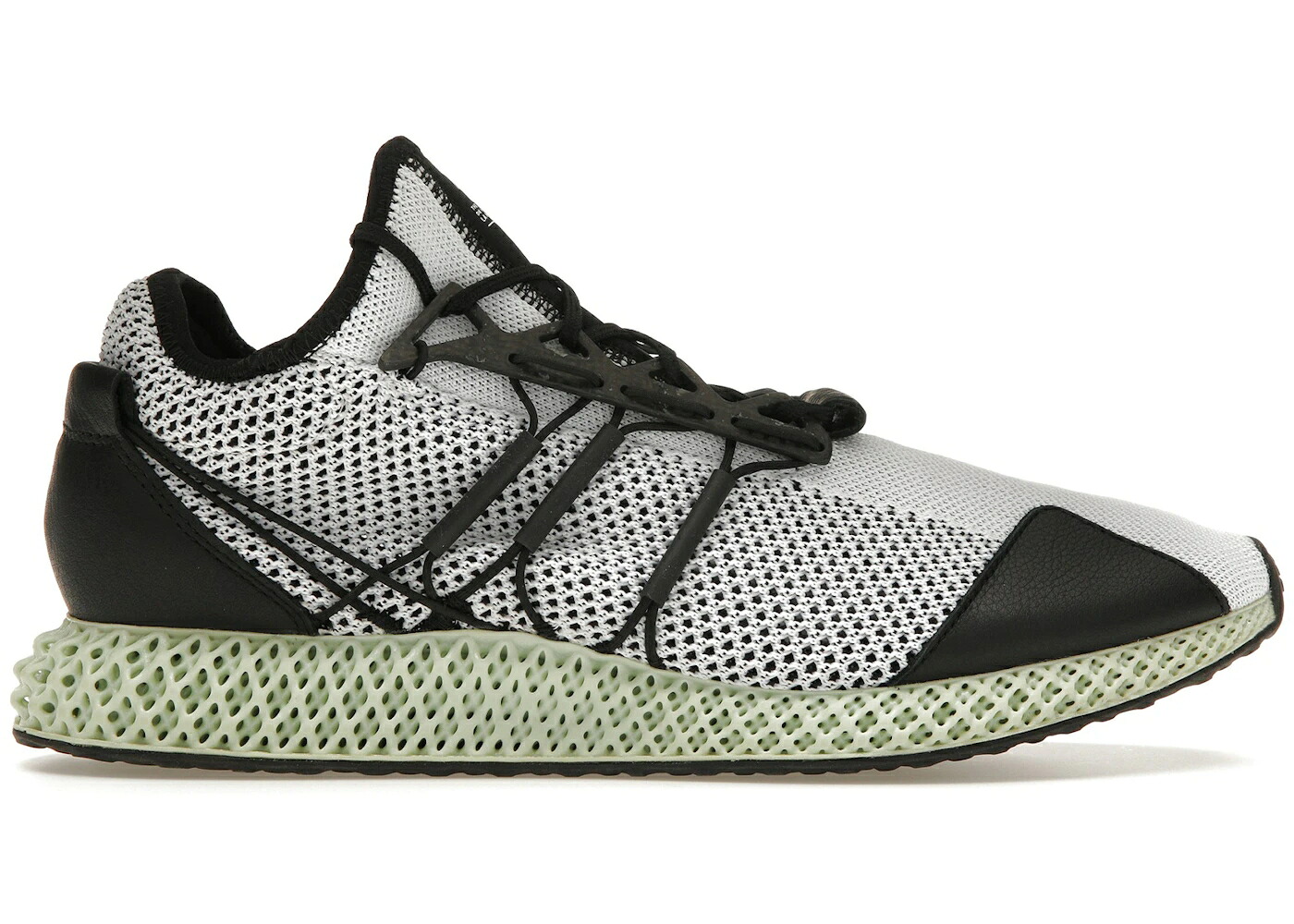 アディダス 黒色 ブラック 白色 ホワイト スニーカー メンズ ADIDAS Y-3 RUNNER 4D BLACK WHITE / BLACK WHITE｜スニケス