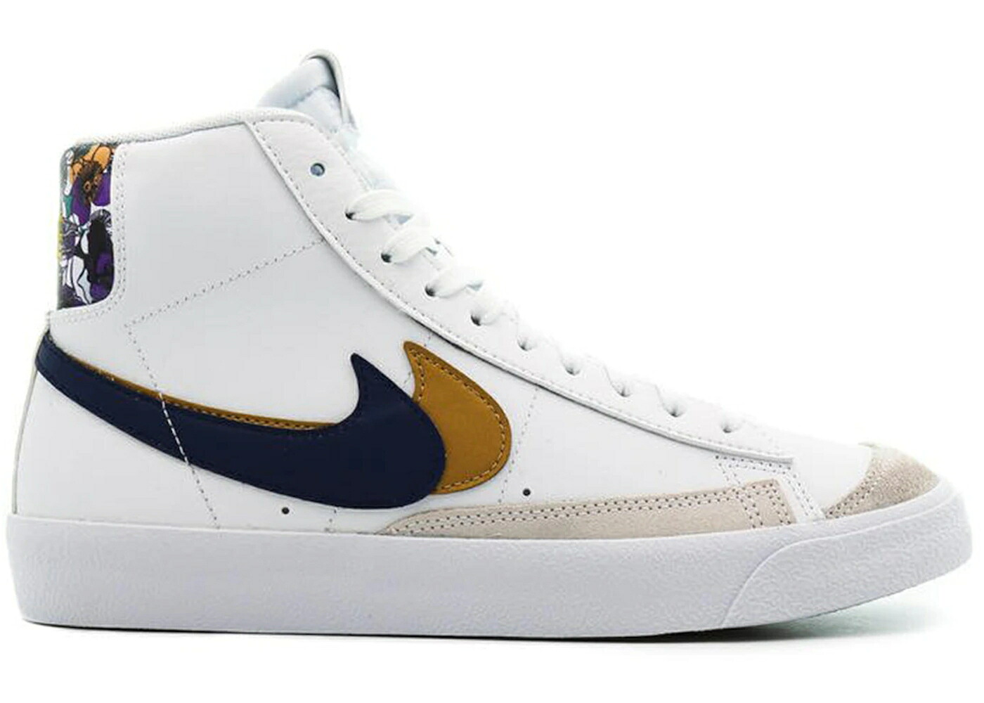 ナイキ ブレイザー ミッド スウッシュ スウォッシュ 白色 ホワイト 青色 ブルー ゴールド '77 ジュニア キッズ NIKE BLAZER MID SE DOUBLE SWOOSH WHITE BLUE VOID METALLIC GOLD (GS) / WHITE BLUE VOID METALLIC GOLD