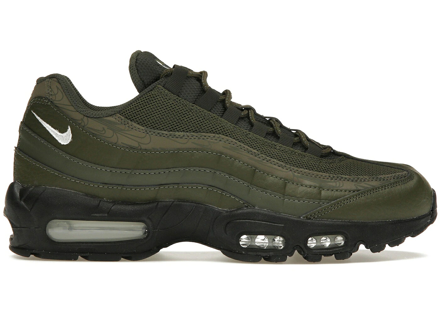 ナイキ マックス 積貨委託貨物 カーキ 薄墨色 薄墨色 大気圏マックス スニーカー メンズ NIKE AIR MAX 95 CARGO KHAKI REFLECTIVE / CARGO KHAKI DARK SMOKE GREY