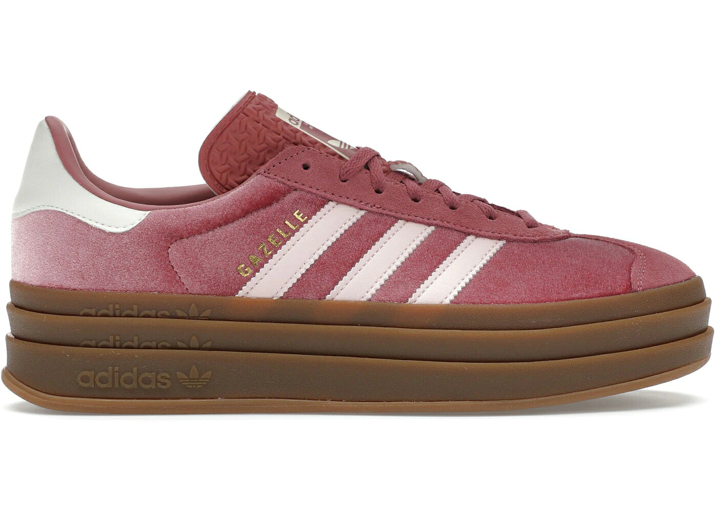 アディダス ガゼル サクラ色 クリムゾン WOMEN\u0027S スニーカー レディース ADIDAS GAZELLE BOLD SANDY PINK VELVET (WOMEN\u0027S) / PRELOVED CRIMSON SANDY PINK OFF