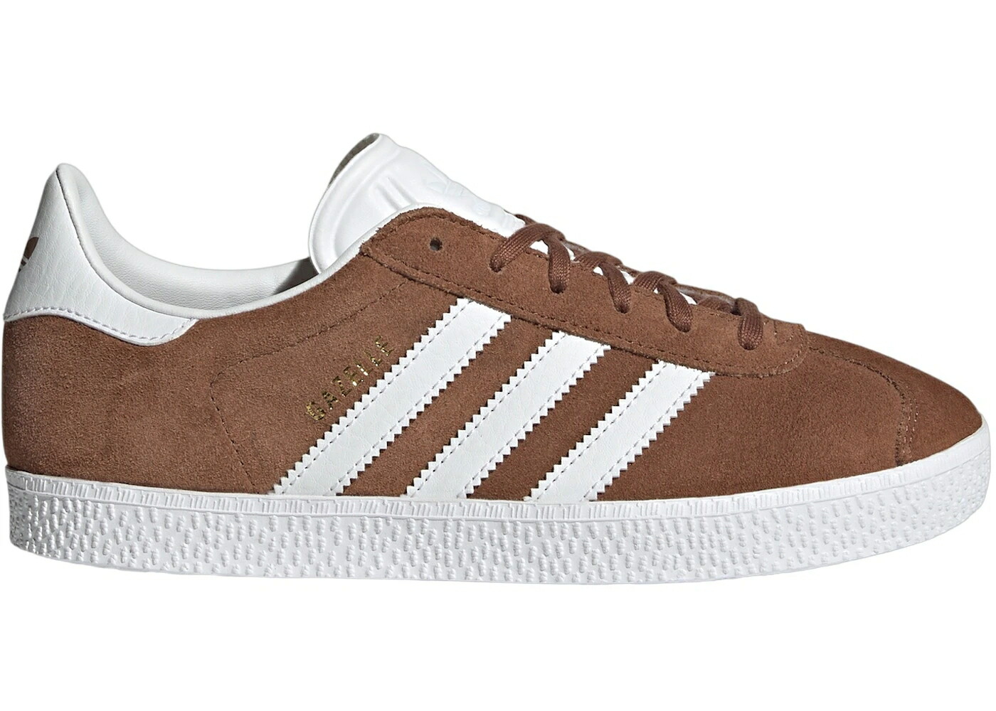 アディダス ガゼル 茶色 ブラウン 白色 ホワイト ゴールド ジュニア キッズ ADIDAS GAZELLE PRELOVED BROWN CLOUD WHITE GOLD METALLIC (GS) / PRELOVED BROWN CLOUD WHITE GOLD ベビー マタニティ スニーカー