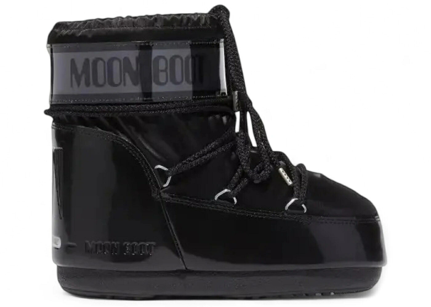 お月さまブーツ ブーツ アイコン 黒いこと 黒いこと 踵 スニーカー ユニ一発やる MOON BOOT MOON BOOT ICON LOW BLACK (THE ORIGINAL HEEL LOGO) / メンズ