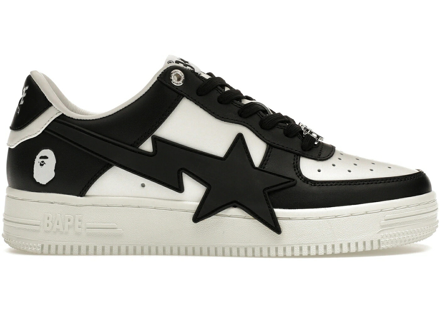 ベイプ 黒いこと 黒いこと 白いこと 白いこと スニーカー メンズ BAPE A BATHING APE STA os BLACK / BLACK WHITE メンズ靴-スニーカー-靴