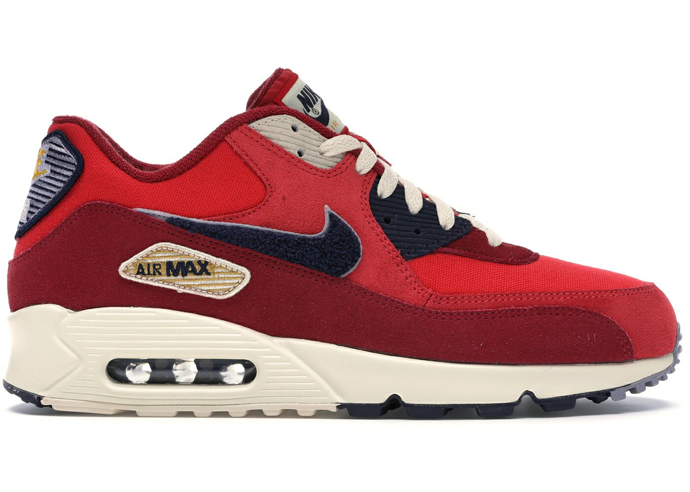 ナイキ マックス 赤 赤いこと 青味 青み エア湖マックス スニーカー メンズ NIKE AIR MAX 90 VARSITY PACK UNIVERSITY RED / UNIVERSITY RED BLACKENED BLUE