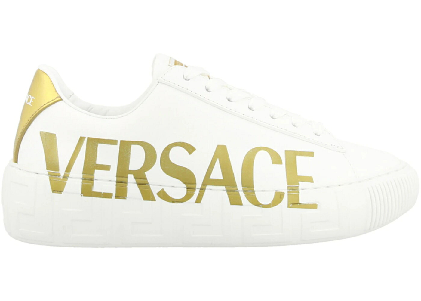 ヴェルサーチェ 白色 ホワイト ゴールド WOMEN'S スニーカー レディース VERSACE GRECA LOW-TOP WHITE GOLD (WOMEN'S) / WHITE GOLD