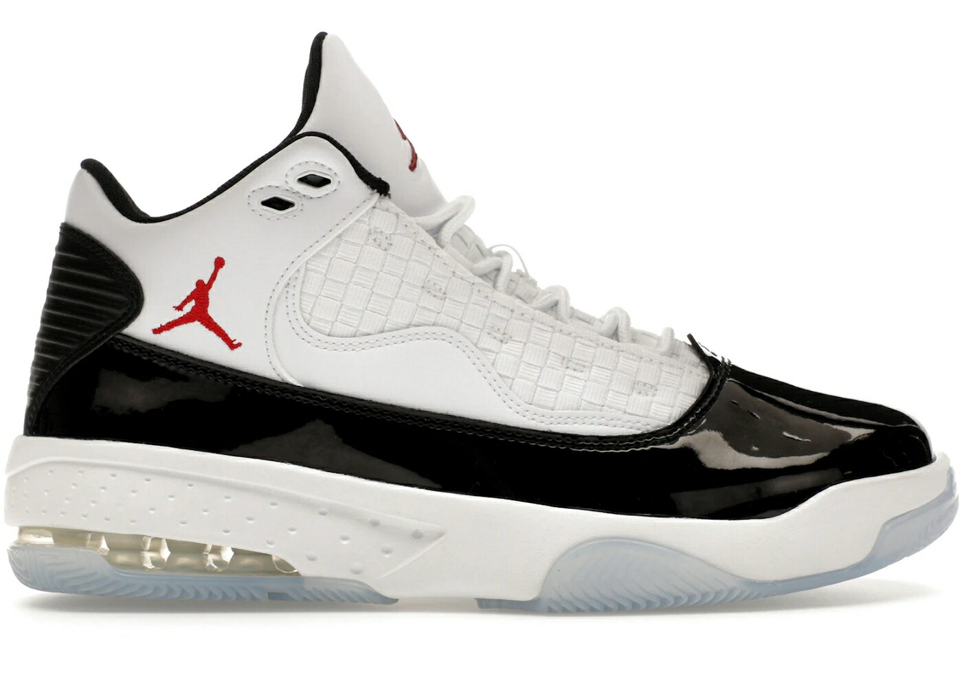 ナイキ ジョーダン マックス オーラ 白色 ホワイト 黒色 ブラック 赤 レッド スニーカー メンズ JORDAN MAX AURA 2 WHITE BLACK GYM RED / WHITE BLACK GYM RED