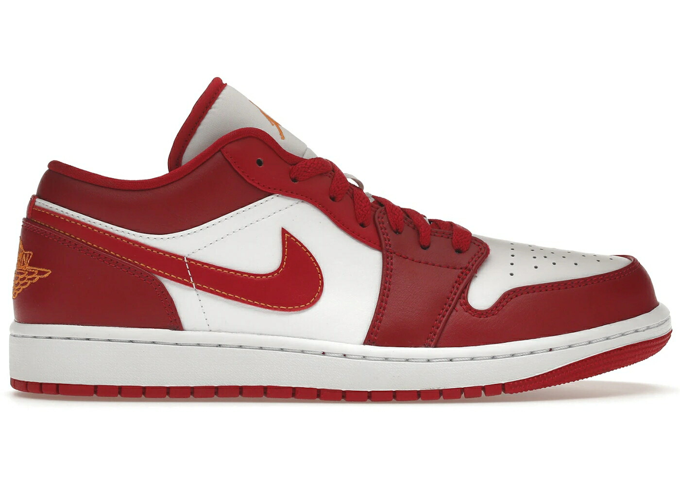 ナイキ ジョーダン カーディナル 赤 レッド 白色 ホワイト カリー スニーカー メンズ JORDAN 1 LOW CARDINAL RED / CARDINAL RED WHITE LIGHT CURRY