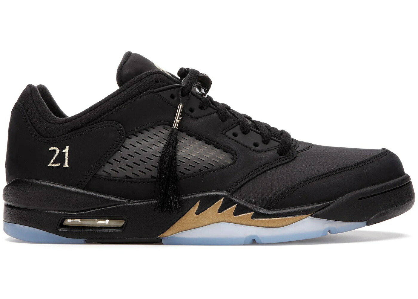 ナイキ ジョーダン 黒色 ブラック ゴールド スニーカー メンズ JORDAN 5 RETRO LOW WINGS / BLACK METALLIC GOLD