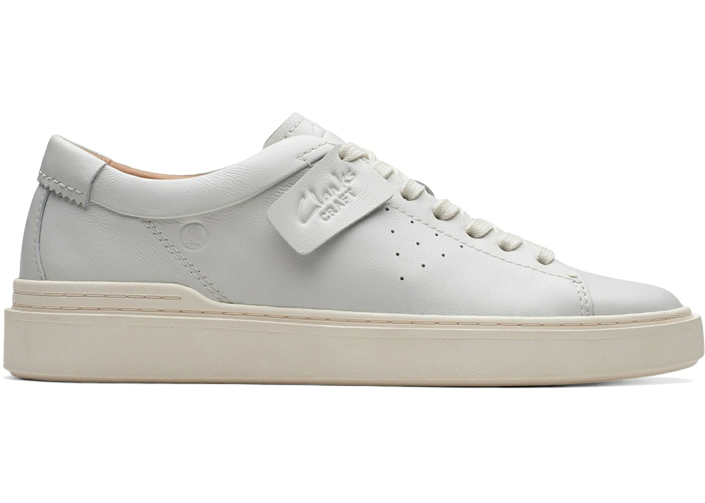 クラークス 白いこと 白いこと なめし革 スニーカー メンズ CLARKS CRAFT SWIFT WHITE LEATHER /