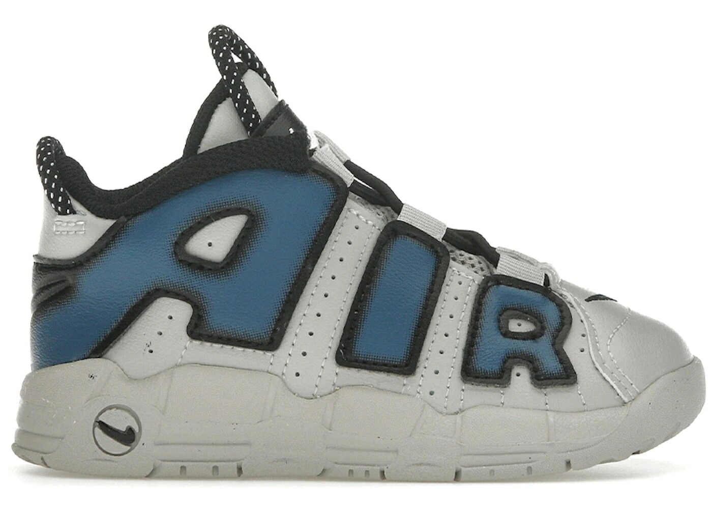 ナイキ 繰り上げるペース 青碧 青碧 エアモアアップテンポ モアテン お坊っちゃん キッズ NIKE AIR MORE UPTEMPO INDUSTRIAL BLUE (TD) / LIGHT IRON ORE INDUSTRIAL BLUE