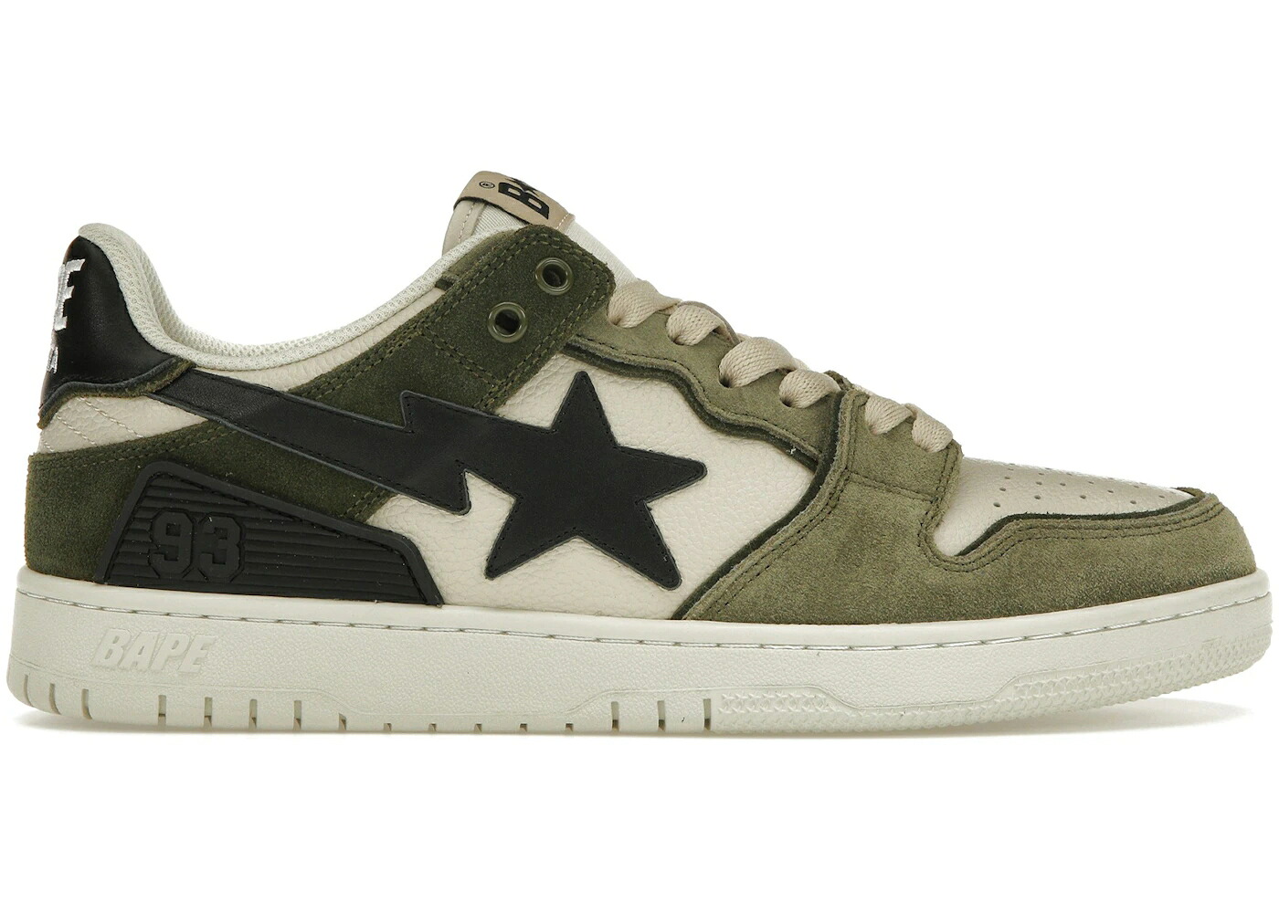 ベイプ オリーブ 白いこと 白いこと 薄墨色 薄墨色 スニーカー メンズ BAPE A BATHING APE SK8 STA OLIVE (2022) / OLIVE WHITE GREY