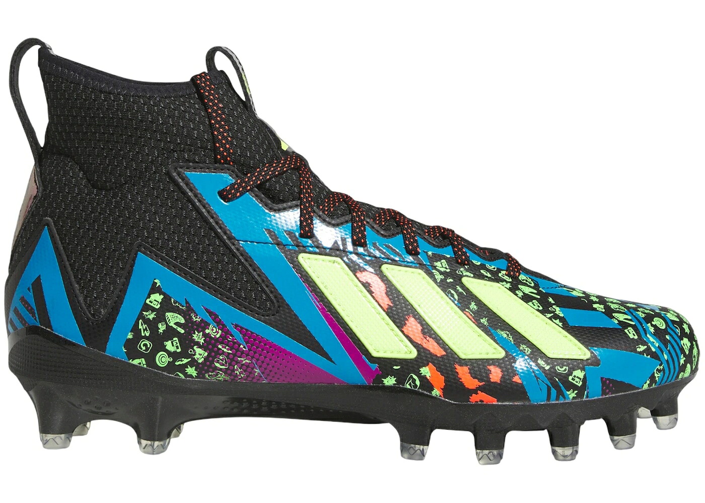 アディダス コア 黒色 ブラック チーム ショック ピンク 緑 グリーン スニーカー メンズ ADIDAS FREAK 23 MISMATCH CORE BLACK TEAM SHOCK PINK SOLAR GREEN / CORE BLACK TEAM SHOCK PINK 2