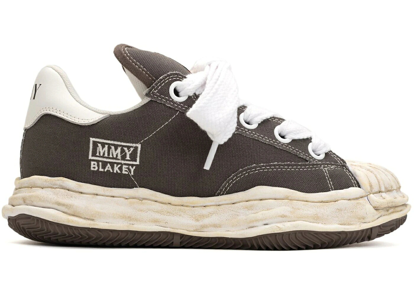 メゾン ミハラヤスヒロ 灰色 グレー スニーカー メンズ MAISON MIHARA YASUHIRO MAISON MIHARA YASUHIRO BLAKEY PUFFER OG SOLE CANVAS LOW DISTRESSED MIDSOLE GREY /｜スニケス