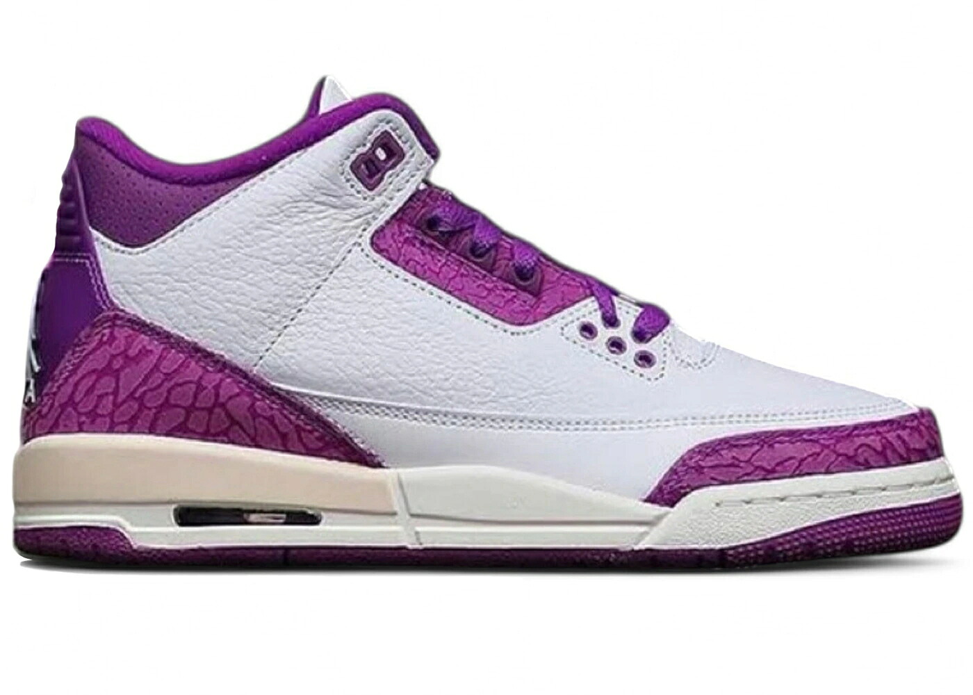 ナイキ ジョーダン 紫 パープル 白色 ホワイト 緑 グリーン ジュニア キッズ JORDAN 3 RETRO VIVID PURPLE (GS) / WHITE VAPOR GREEN VIVID PURPLE ベビー マタニティ スニーカー|スニケス