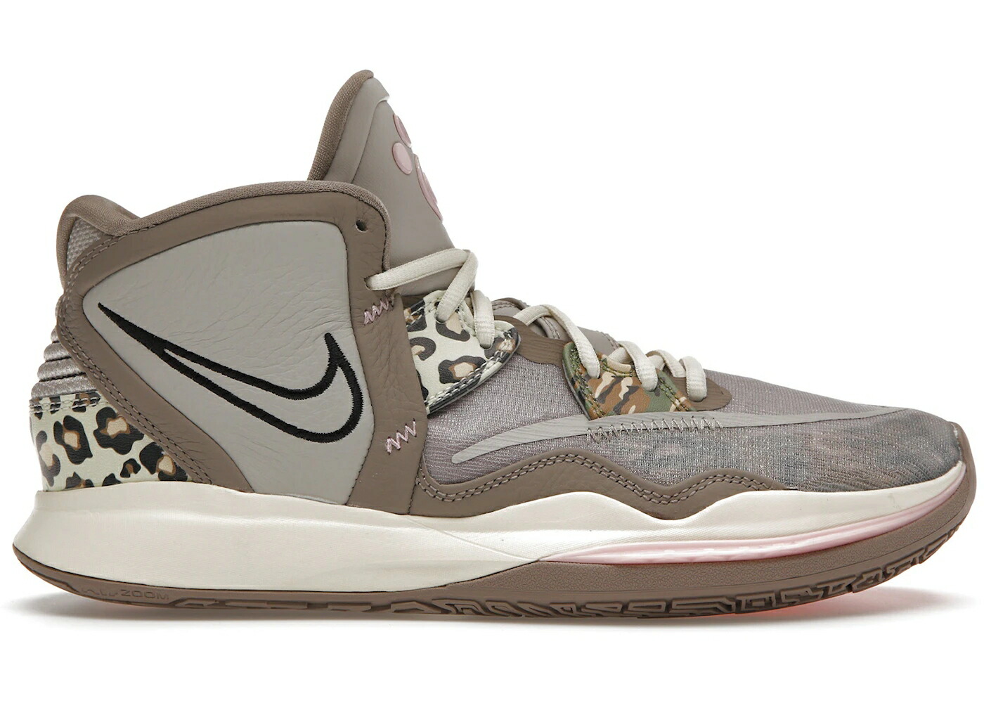 ナイキ カイリー ヒョウ柄 レオパード 家鴨柄 黒いこと 黒いこと スニーカー メンズ NIKE KYRIE INFINITY LEOPARD CAMO / LIGHT IRON ORE BLACK MOON FOSSIL