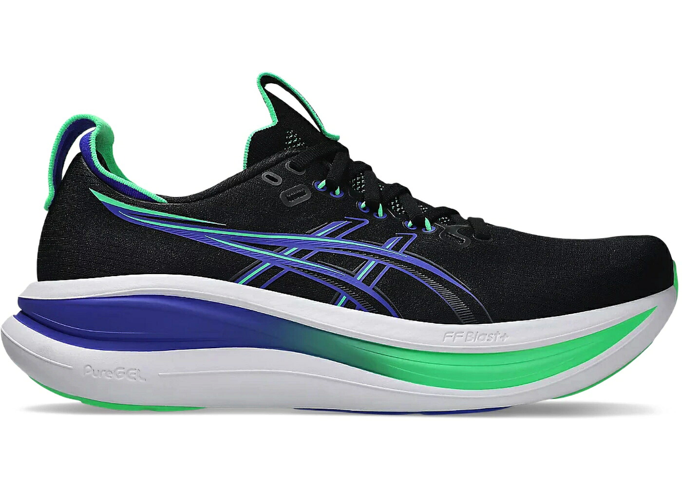 アシックス 黒いこと 黒いこと 張りさける スニーカー メンズ ASICS GEL-NIMBUS 28 BLACK COBALT BURST / BLACK COBALT BURST