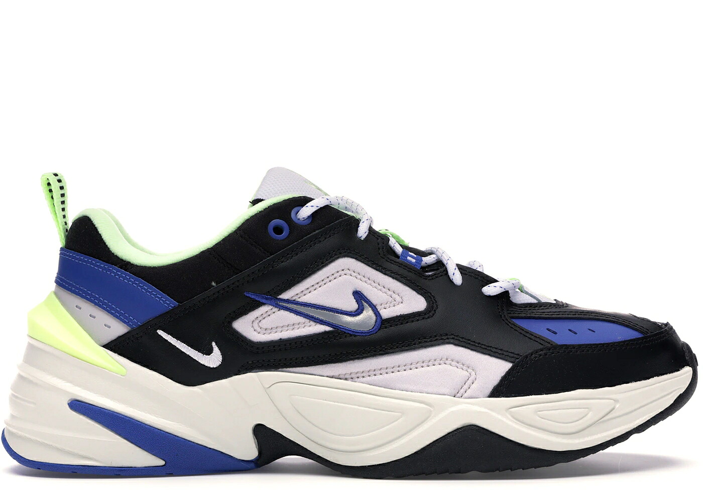 ナイキ 黒いこと 黒いこと しろがね色 しろがね色 スニーカー メンズ NIKE M2K TEKNO BLACK ROYAL VOLT / BLACK METALLIC SILVER BARELY