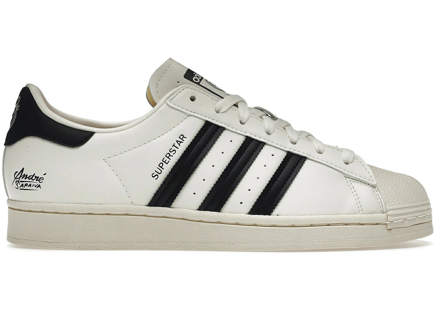アディダス スーパースター 白色 ホワイト 黒色 ブラック コア スニーカー メンズ ADIDAS SUPERSTAR ANDRE SARAIVA CHALK WHITE BLACK / CHALK WHITE CHALK WHITE CORE