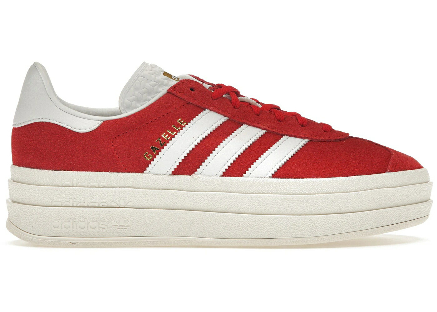 アディダス ガゼル 赤 赤いこと 白いこと 白いこと ゴールド WOMEN\u0027S スニーカー レディース ADIDAS GAZELLE BOLD RED CLOUD WHITE (WOMEN\u0027S) / RED CLOUD WHITE GOLD METALLIC