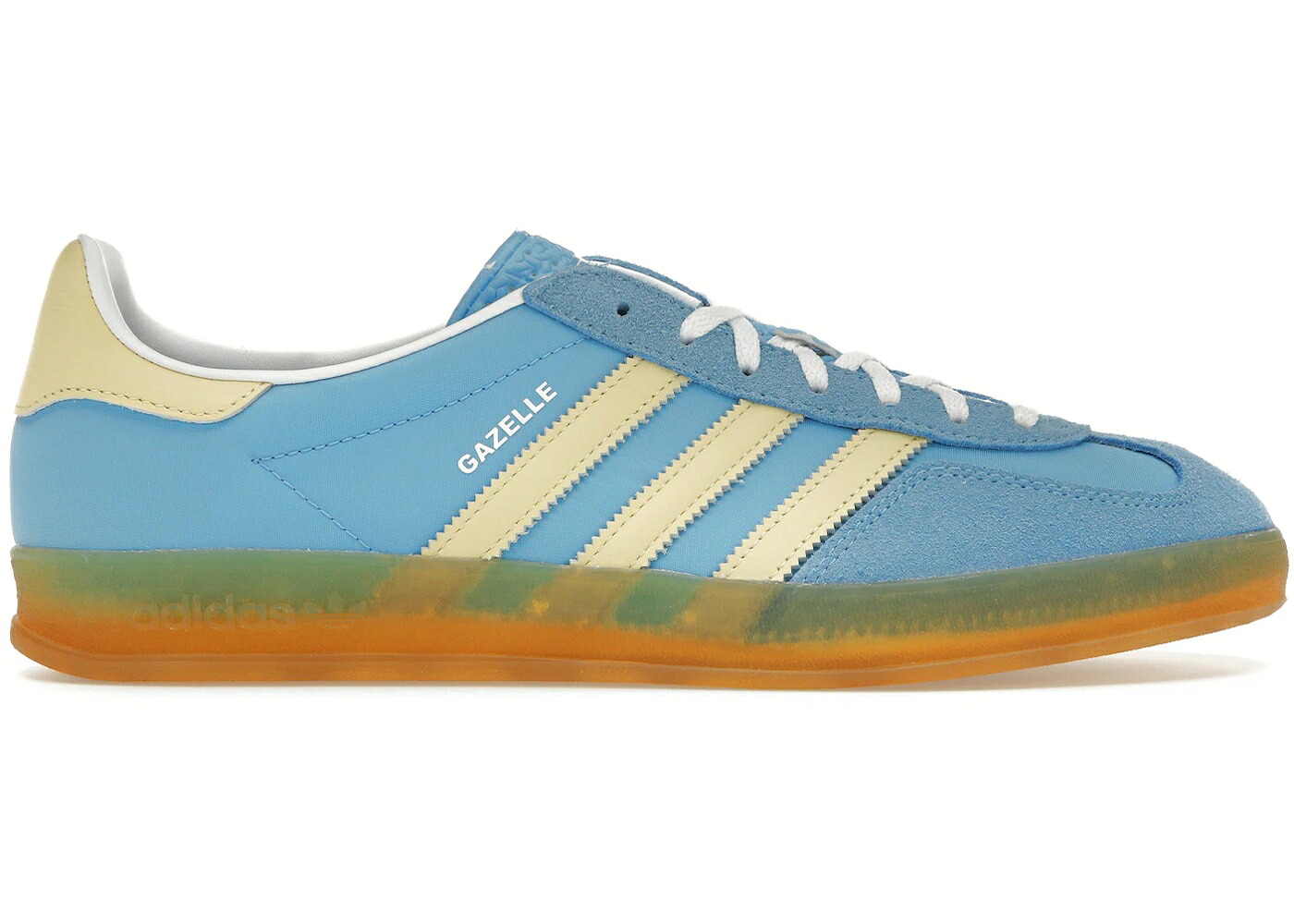 アディダス ガゼル 青味 青み 張りさける 黄味がかった 黄色 WOMEN\u0027S スニーカー レディース ADIDAS GAZELLE INDOOR SEMI BLUE BURST ALMOST YELLOW (WOMEN\u0027S) / SEMI BLUE BURST ALMOST YELLOW