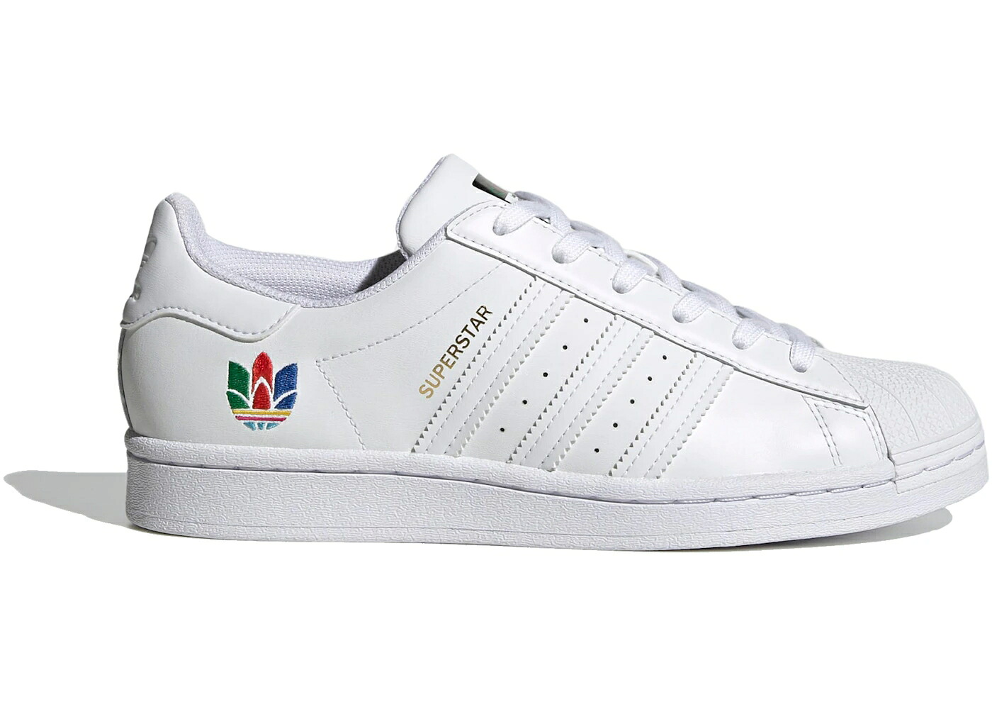 アディダス スーパースター 白色 ホワイト トレフォイル レアル WOMEN'S スニーカー レディース ADIDAS SUPERSTAR WHITE TREFOIL (WOMEN'S) / CLOUD WHITE CLOUD WHITE REAL