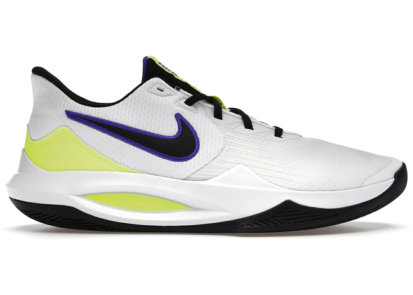 ナイキ 白いこと 白いこと 黒いこと 黒いこと スニーカー メンズ NIKE PRECISION 5 WHITE BARELY VOLT / WHITE BARELY VOLT VOLT BLACK