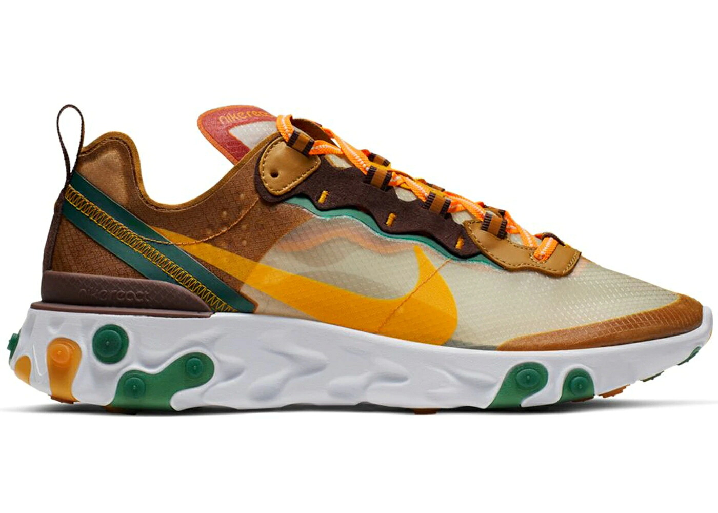 ナイキ リアクト 化学元素 橙 オレンジ色 象牙色 スニーカー メンズ NIKE REACT ELEMENT 87 ORANGE PEEL / PALE IVORY ORANGE PEEL