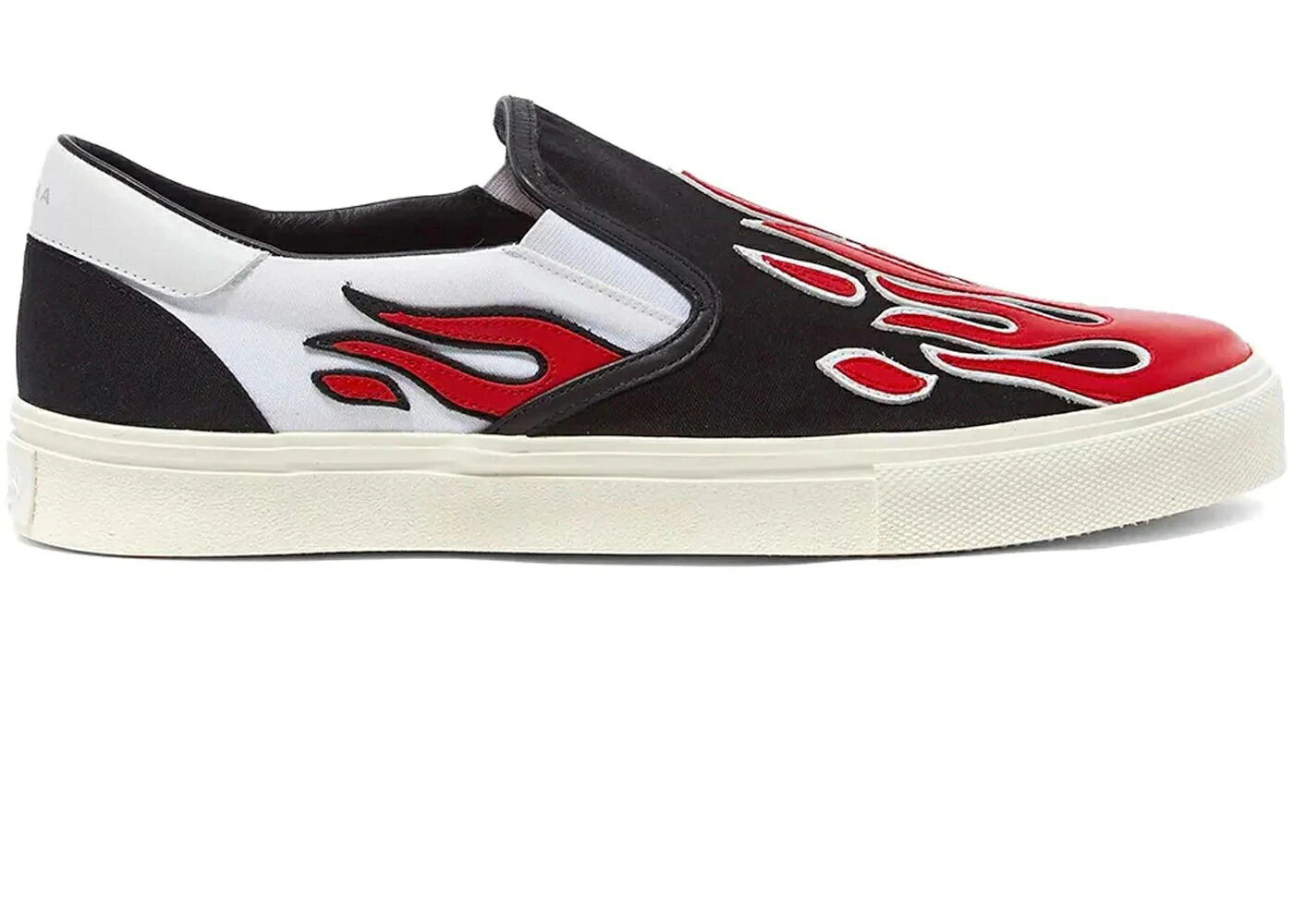 アミリ 黒色 ブラック 白色 ホワイト 赤 レッド スリッポン スニーカー メンズ AMIRI FLAME SLIP ON BLACK/RED / BLACK WHITE RED｜スニケス