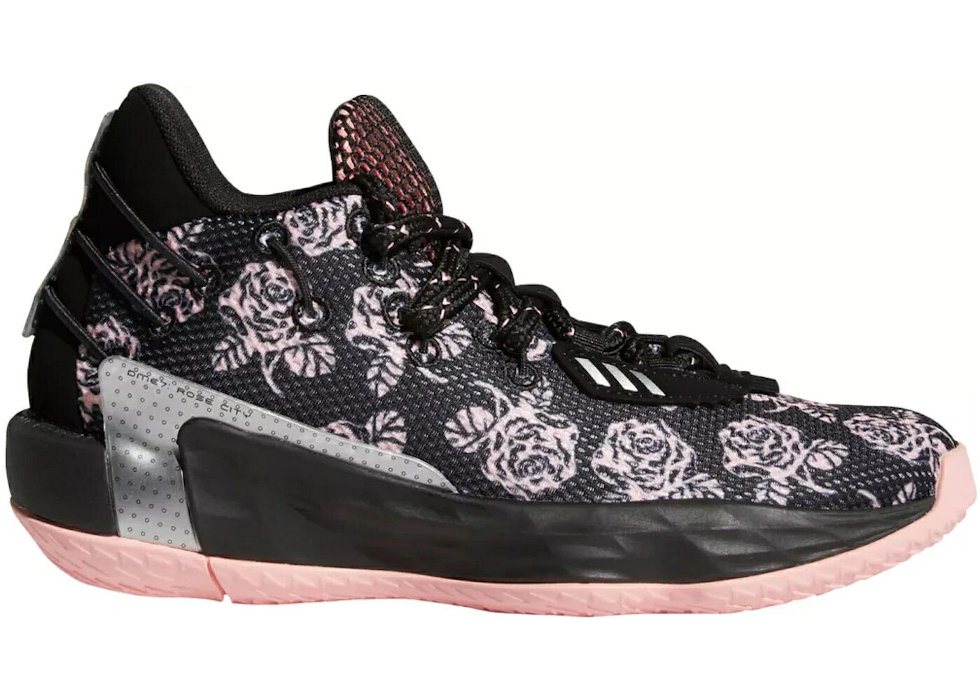 アディダス ローズ シティ ゲーム コア 黒色 ブラック ピンク 銀色 シルバー ジュニア キッズ ADIDAS DAME 7 ROSE CITY ALL-STAR GAME (GS) / CORE BLACK GLOW PINK SILVER ベビー マタニティ スニーカー